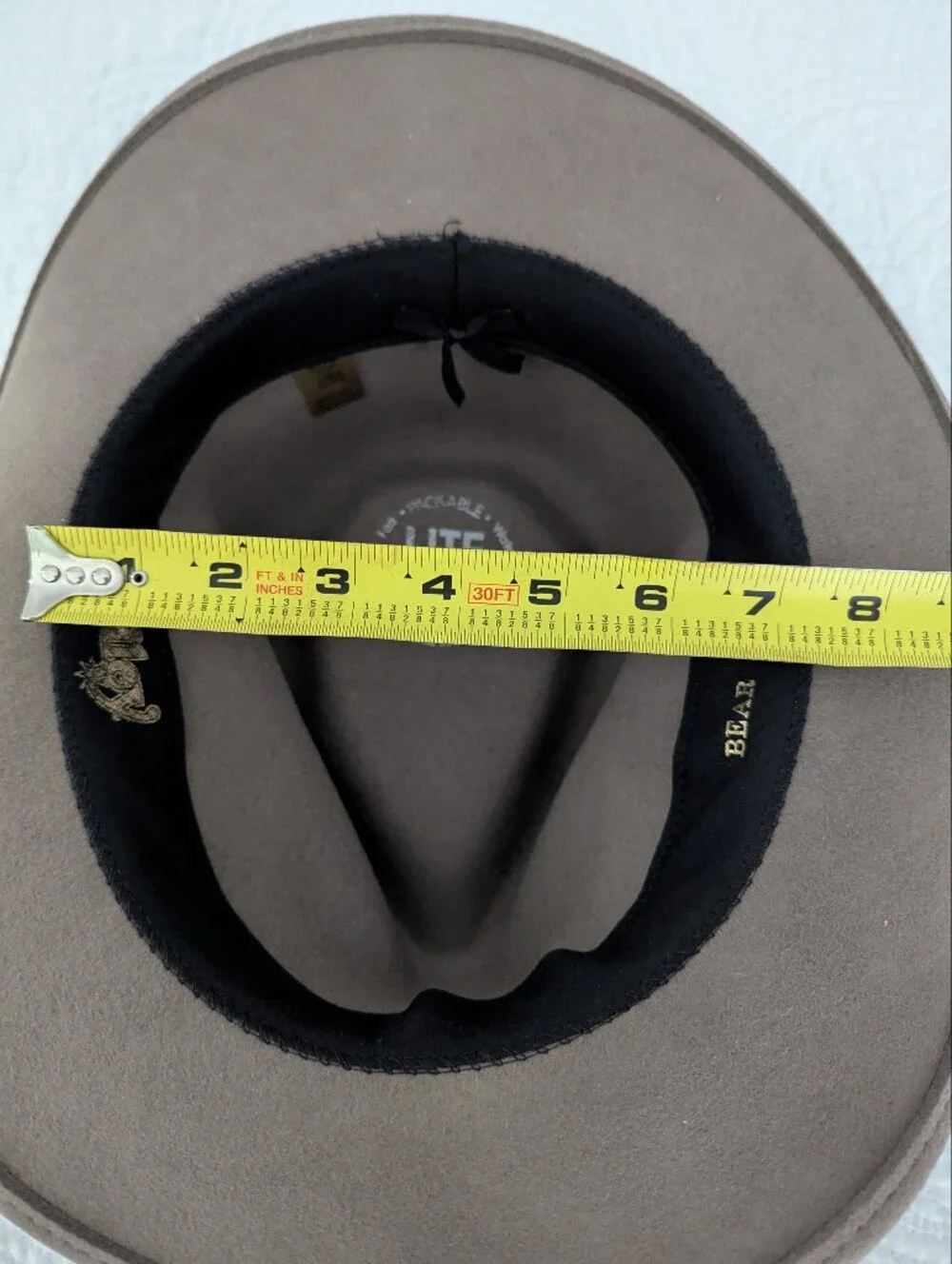 Bailey's Unisex 100% Wool Felt TaupeWestern Hat with Dark Brown Leather Band